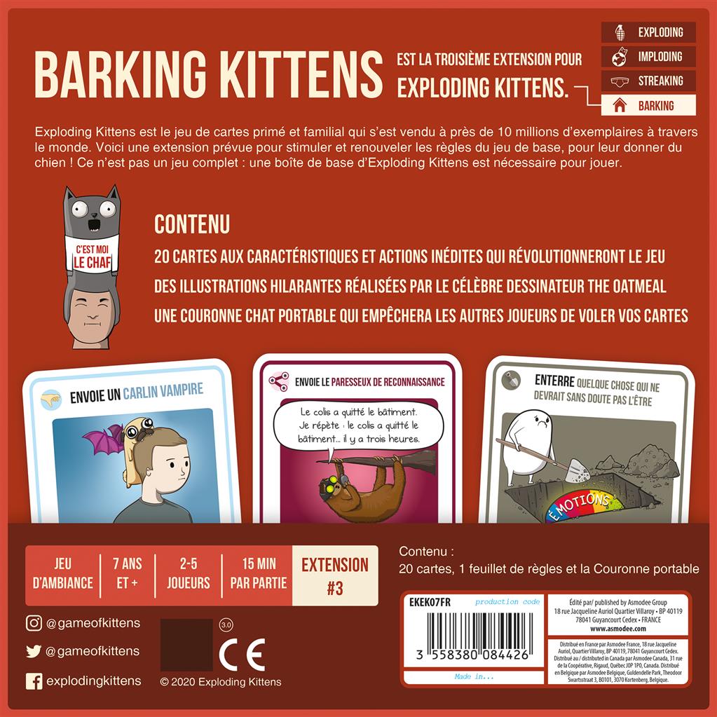 Exploding Kittens : Barking Kittens (Ext)