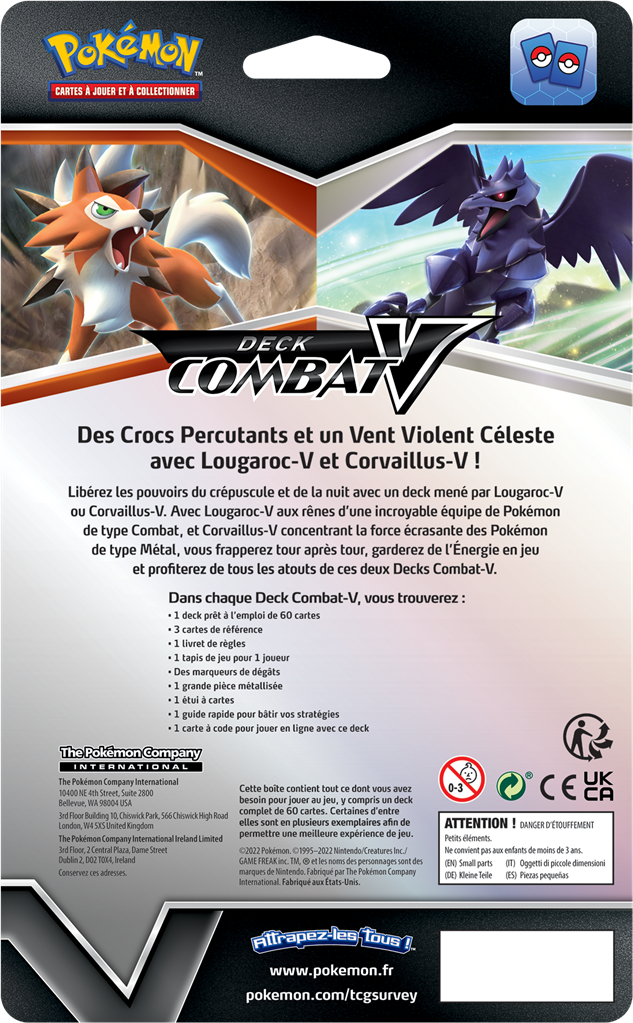 Pokémon : Deck Combat-V Corvaillus-V / Lougaroc-V
