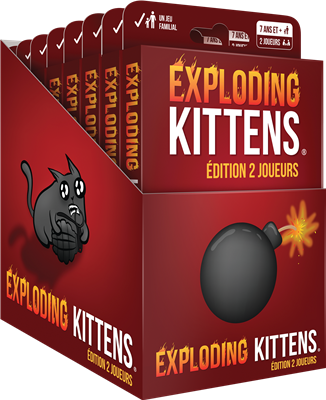 Asmodee- Exploding Kittens : Édition Jeu de société | A partir de : 7 Ans |  2 Joueurs | Temps :15 Min, EKIEK09FR, Taille unique